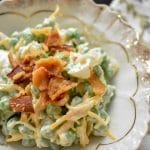 Pea salad, bacon, cool summer food