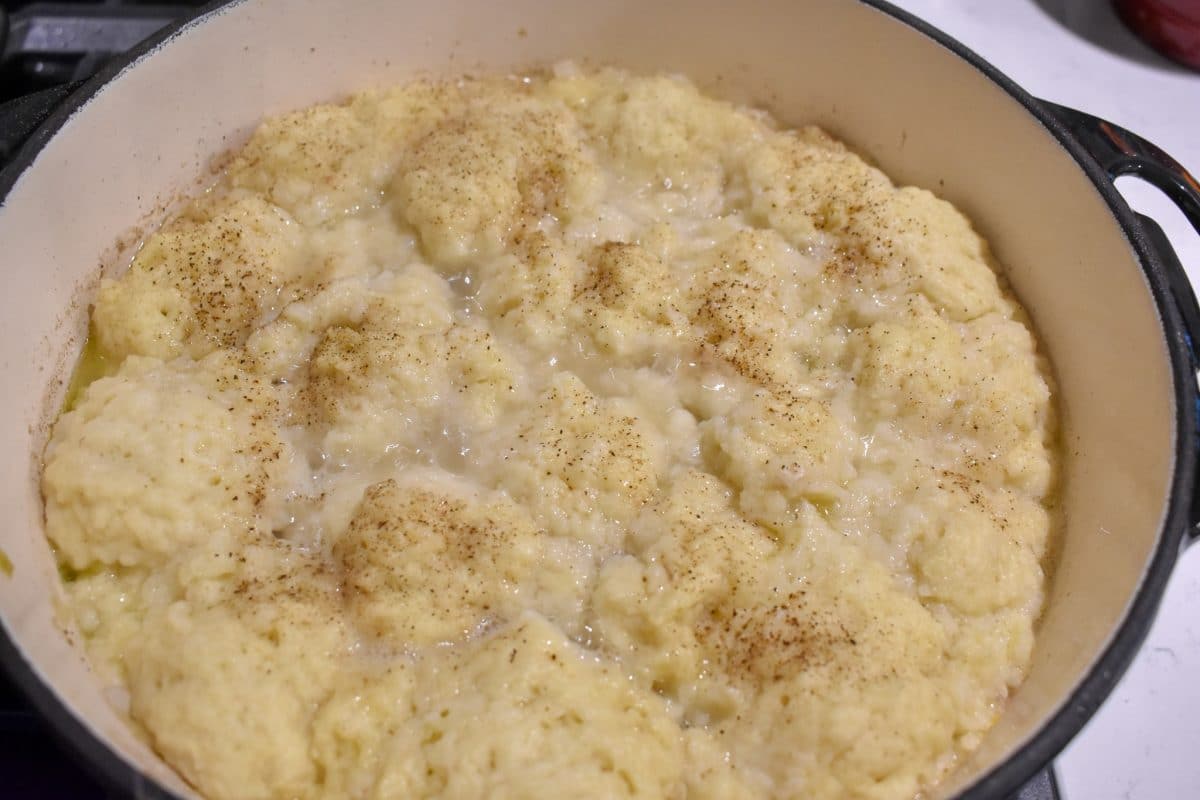 Homemade chicken and dumplings. Old fashioned, easy, from scratch chicken and dumpling recipe. Ultimate comfort dish.