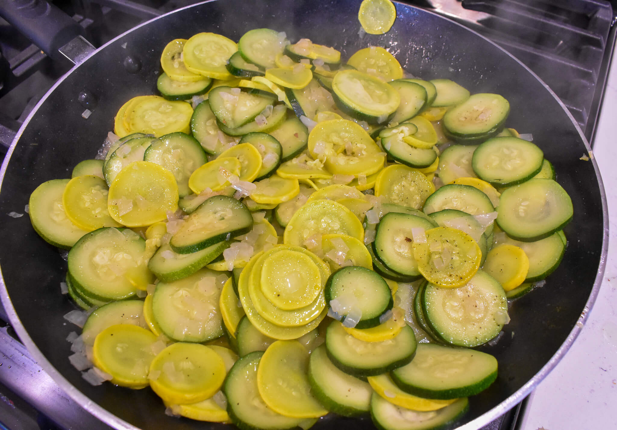 Bacon Fried Squash & Zucchini