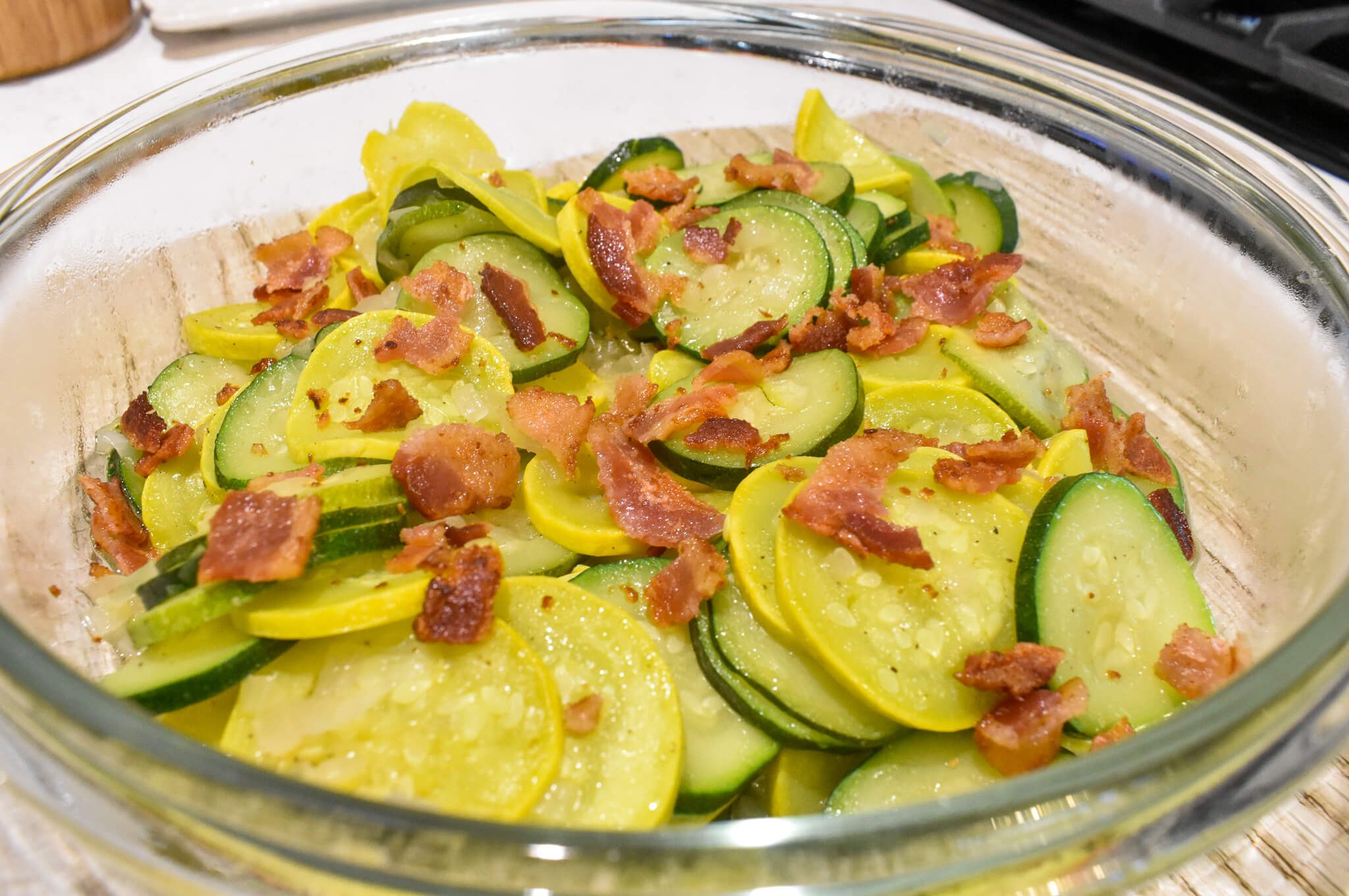 Bacon Fried Squash & Zucchini