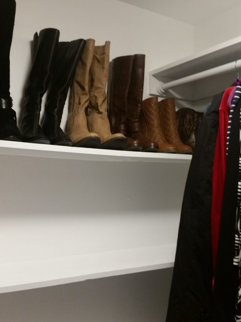 Boot & Shoe Shelf, closet makeover