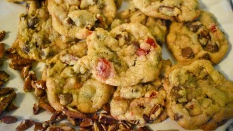 Award Winning Cookies, chocolate chip, pecans, cherries