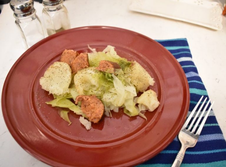 Cabbage, Potato, Sausage Pressure Cooker Meal